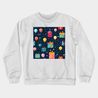 Happy Birthday Party Celebration Pattern 12 Crewneck Sweatshirt